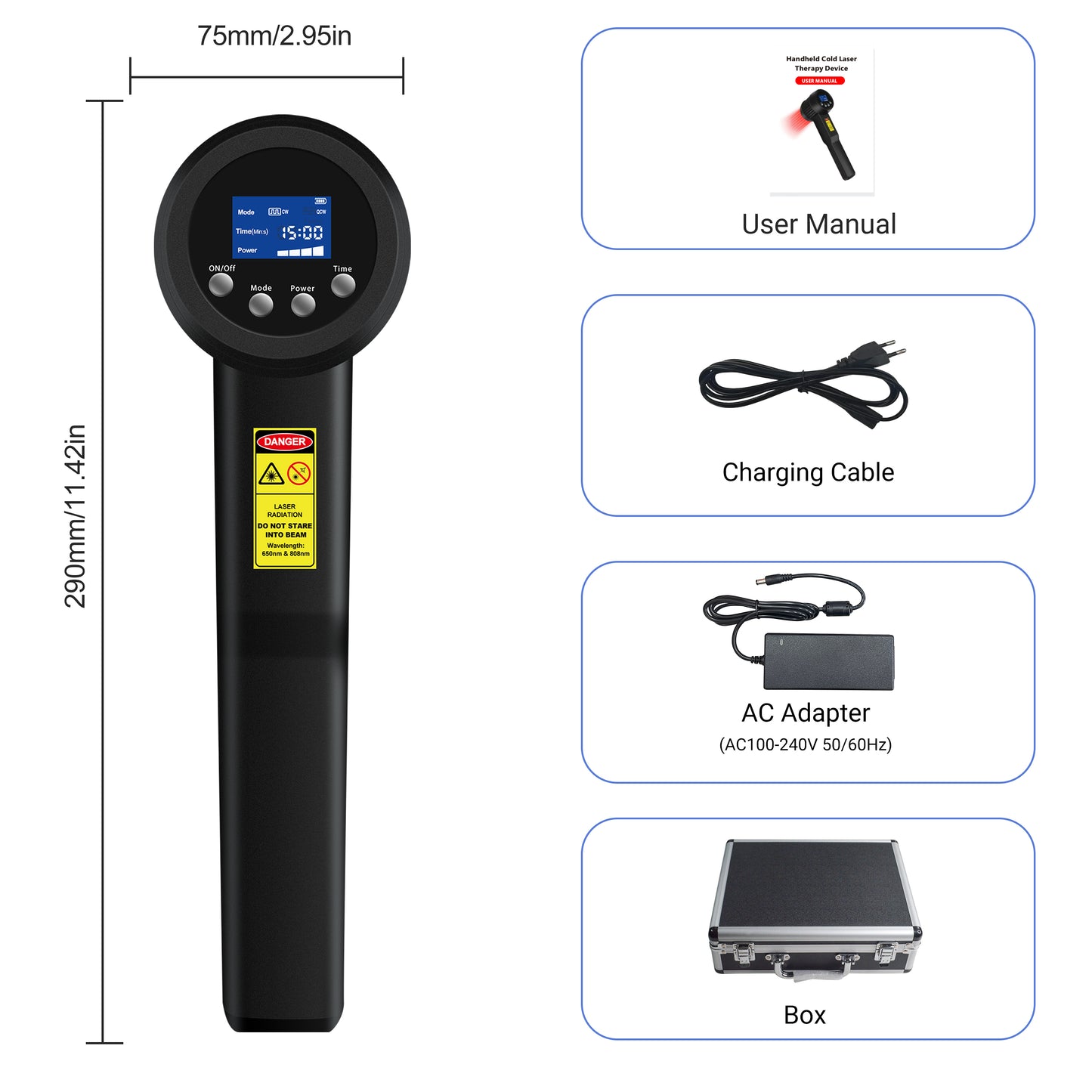 High Power Handheld Laser Therapy Device for Clinics | Commercial Grade Physiotherapy Equipment