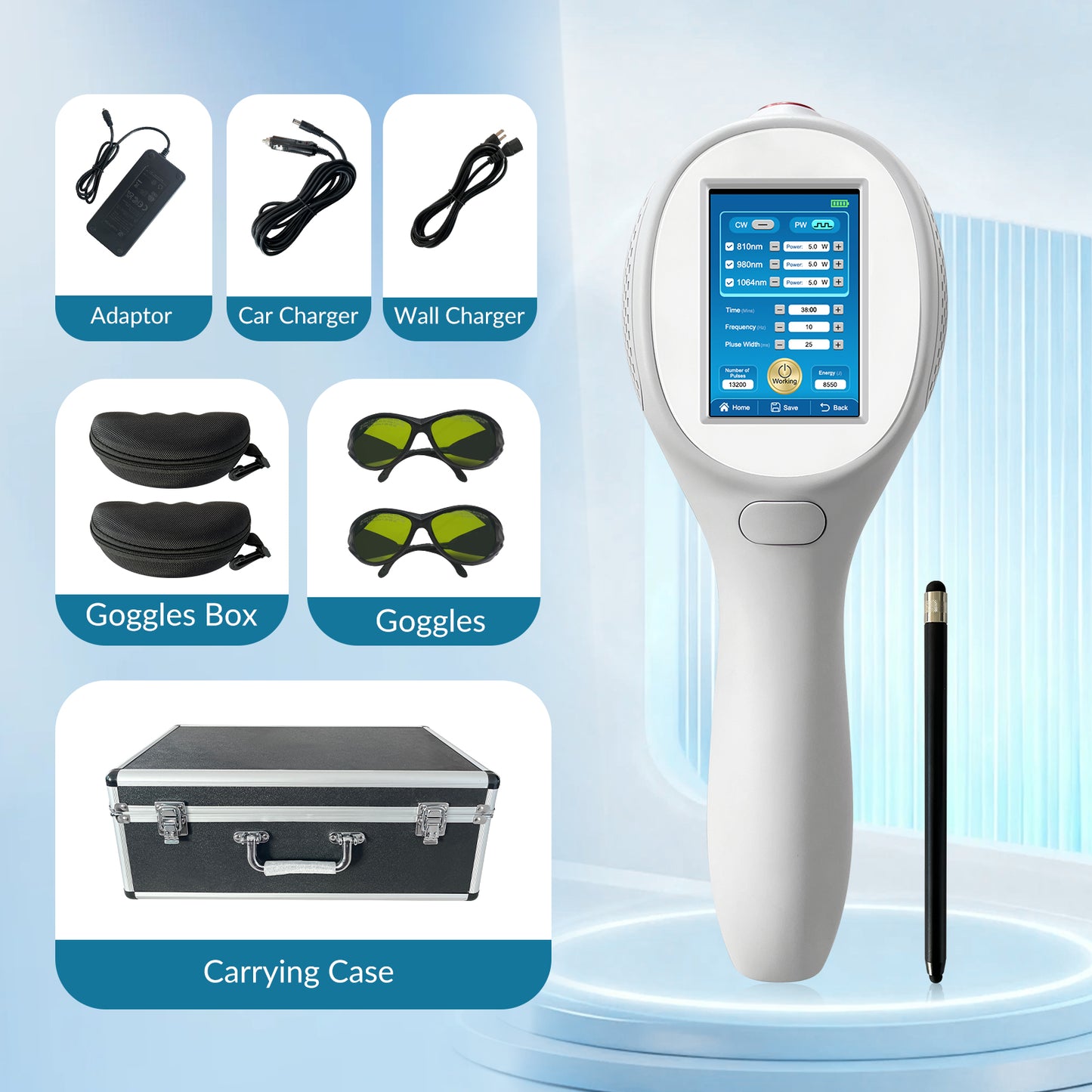 Deep Tissue Class 4 Laser | 15W Four-Wavelength Handheld Photobiomodulation Device