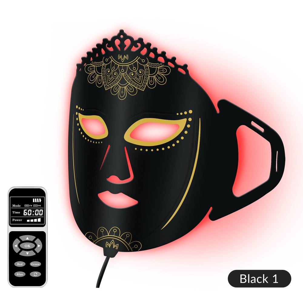 ZJKC 7 Colors LED Light Therapy Silicone Rechargeable Face Mask
