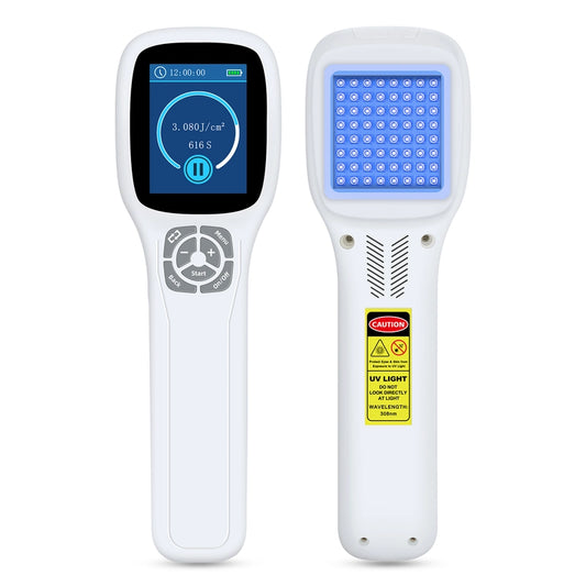 ZJKC Handheld Excimer UVB Light Therapy 308nm Home Phototherapy Device Relief for Vitiligo, Psoriasis & Dermatitis