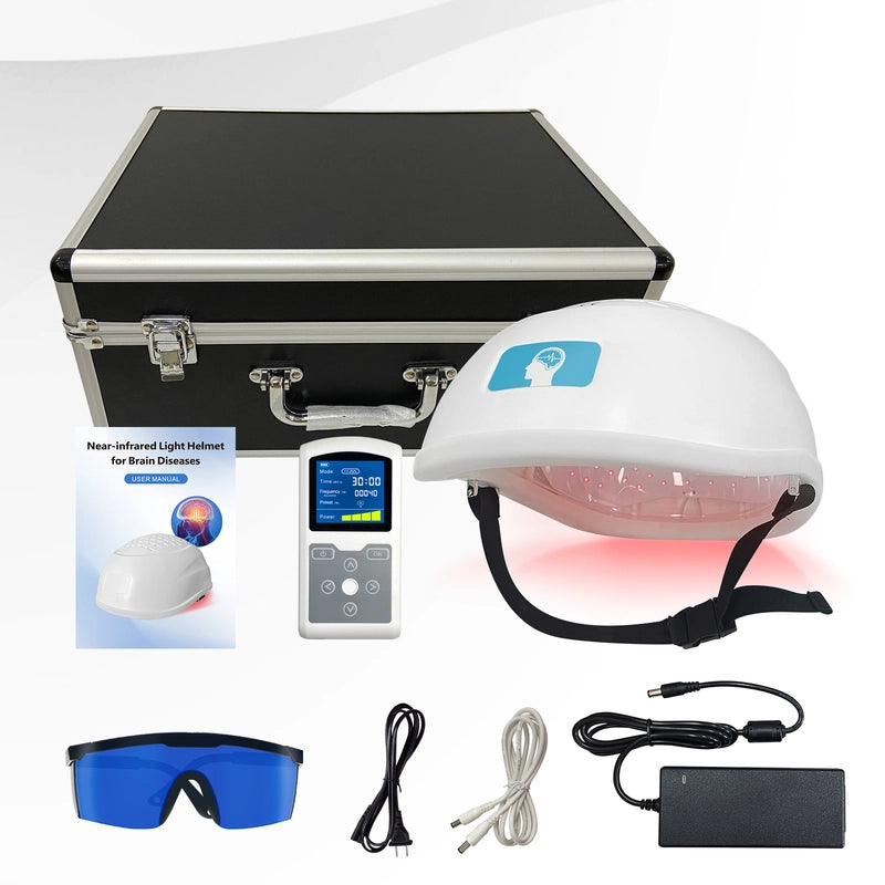 ZJKC 810/1070nm×280 Infrared and Red Light Therapy Device, Infrared Light Photobiomodulation Helmet for Brain Health