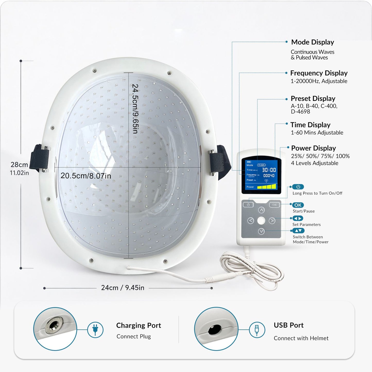 SupraCure 1070nm PBM Near-Infrared Photobiomodulation Helmet for Brain Therapy-1