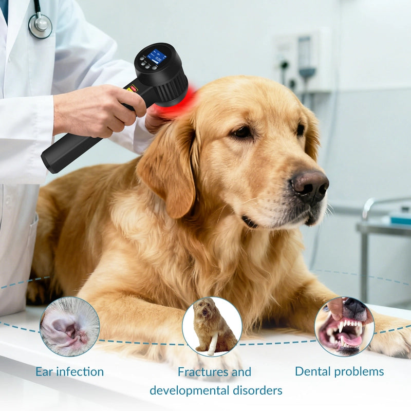 ZJKC Upgraded Cold Laser Pain Treatment Device, 3-12W DIY Wavelength Red Light Therapy Device for Relieving Muscle, Joints & Knees Pain