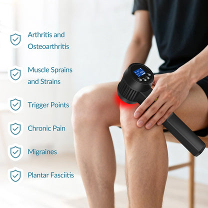 ZJKC Upgraded Cold Laser Pain Treatment Device, 3-12W DIY Wavelength Red Light Therapy Device for Relieving Muscle, Joints & Knees Pain