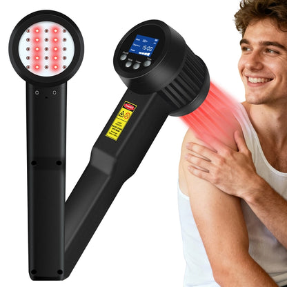 ZJKC Upgraded Cold Laser Pain Treatment Device, 3-12W DIY Wavelength Red Light Therapy Device for Relieving Muscle, Joints & Knees Pain