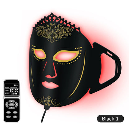 ZJKC 7 Colors LED Light Therapy Silicone Rechargeable Face Mask